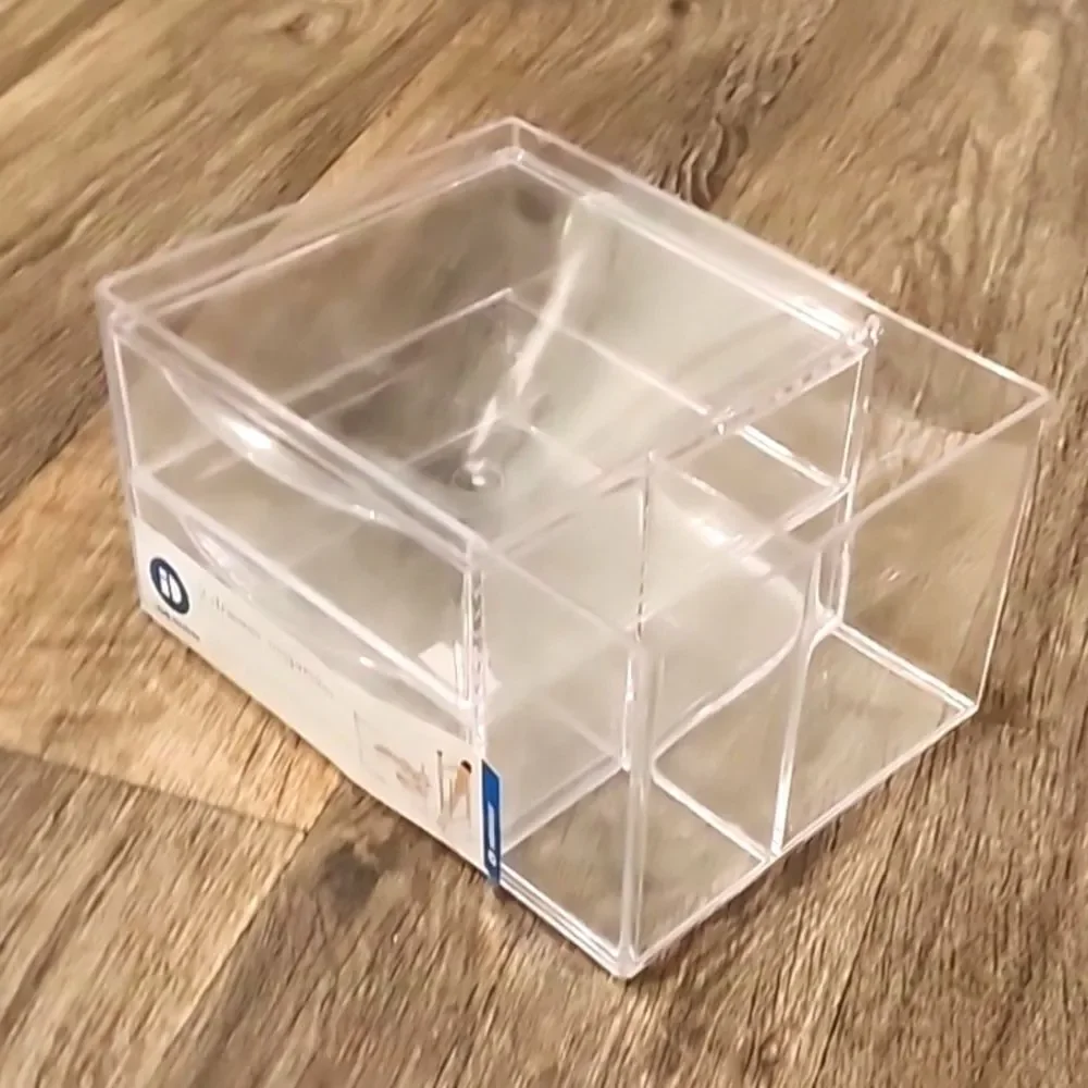 IDesign Chloe Clear Two Drawer Side Divider Organizer